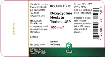 Doxy Epic 100 mg 50ct
